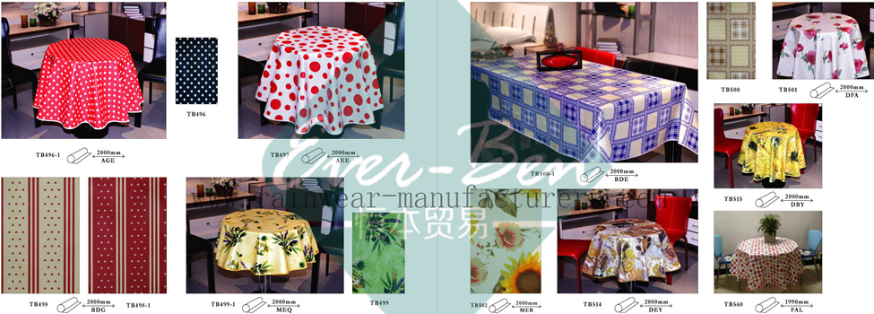 57 China red pvc tablecloth supplier